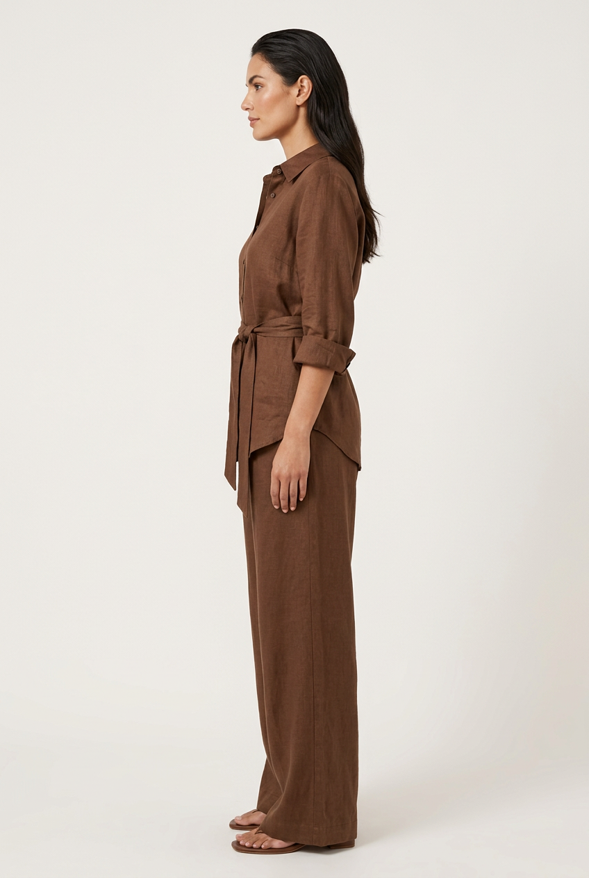 Brown outfit left side view