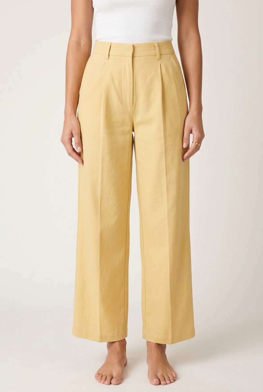 Yellow trousers front view