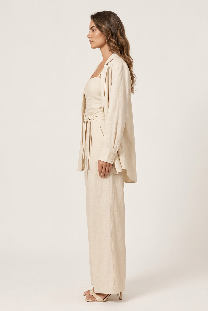 Cream outfit left side view
