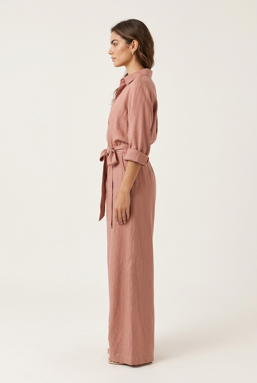 Dusty rose outfit left side view