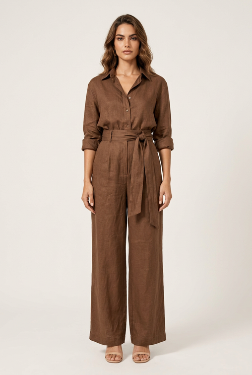 Brown outfit front view