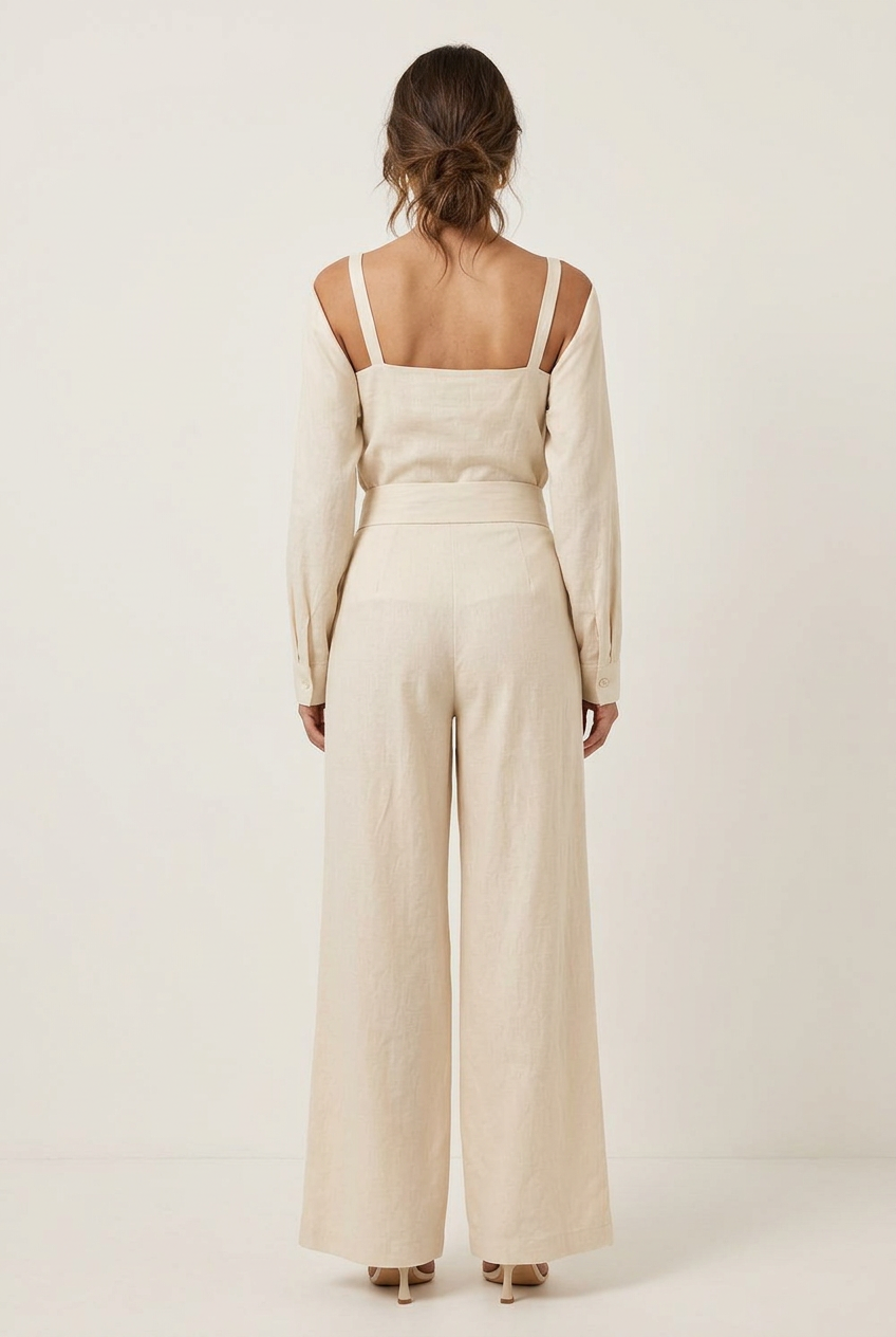 Cream outfit proposed back view