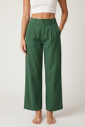 Green trousers front view